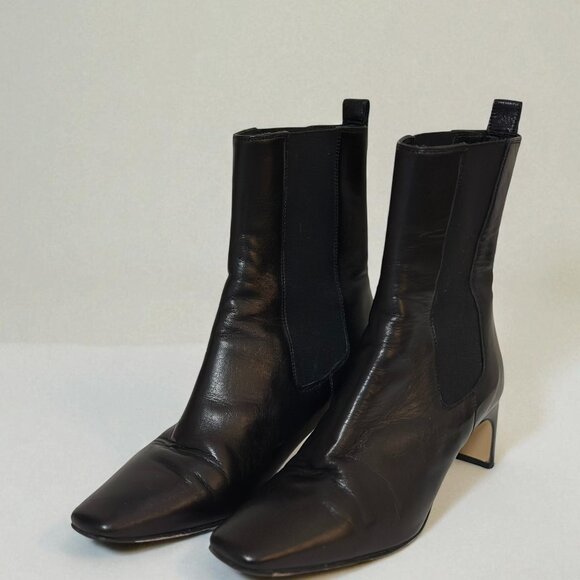 Russell & Bromley Black Leather Slip-On Ankle Boots 👢✨ - Picture 7 of 10